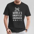 Vintage World'S Okayest Drummer Drum Kit T-Shirt Unique Gifts Vintage World'S Okayest Drummer Drum Kit T-Shirt Unique Gifts