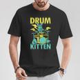 Women's Cute Drummer Cat Drum Kitten T-Shirt Unique Gifts