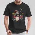 Women's Skeleton Drummer Skull Drum Kit Halloween T-Shirt Unique Gifts