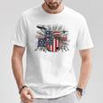 Drum Kit With American Flag Graphic For Musicians T-Shirt Unique Gifts