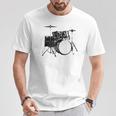 Drum Kit Drummer Band Musical Instrument Rock Music Raglan Baseball Tee T-Shirt Unique Gifts Drum Kit Drummer Band Musical Instrument Rock Music Raglan Baseball Tee T-Shirt Unique Gifts