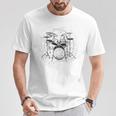 Drum Kit Raglan Baseball Tee T-Shirt Unique Gifts