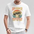 Drummer Like a Musician Only On Time Vintage Sunset Drum Kit Raglan Baseball Tee T-Shirt Unique Gifts Drummer Like a Musician Only On Time Vintage Sunset Drum Kit Raglan Baseball Tee T-Shirt Unique Gifts