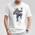 Gorilla Muay Thai Combat Sport Fighter Martial Arts 8 Limbs Raglan Baseball Tee T-Shirt Unique Gifts