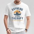 Kayaking Therapy Kayaker Canoe Paddle Lake River T-Shirt Unique Gifts