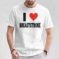 I Love Breaststroke Heart Swim Swimmer Pool Swimming T-Shirt Unique Gifts I Love Breaststroke Heart Swim Swimmer Pool Swimming T-Shirt Unique Gifts