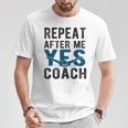 Repeat Yes Swim Coach Swimming Coach T-Shirt Unique Gifts Repeat Yes Swim Coach Swimming Coach T-Shirt Unique Gifts