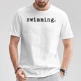 Swimming Enthusiast Minimalist Water Sports T-Shirt Unique Gifts Swimming Enthusiast Minimalist Water Sports T-Shirt Unique Gifts