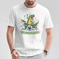 T-Rex Drumming With Drum Kit And Musical Notes T-Shirt Unique Gifts T-Rex Drumming With Drum Kit And Musical Notes T-Shirt Unique Gifts