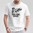Train Fight Repeat Nak Muay Thai Boxing Fighter Raglan Baseball Tee T-Shirt Unique Gifts