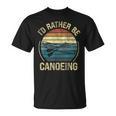 Canoe Canoeing Retro Vintage I'D Rather Be Canoeing T-Shirt, trending gift Canoe Canoeing Retro Vintage I'D Rather Be Canoeing T-Shirt, trending gift