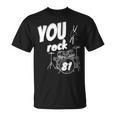 Drum Kit Drummer 81 Years 81st Birthday Men Women T-Shirt, trending gift Drum Kit Drummer 81 Years 81st Birthday Men Women T-Shirt, trending gift