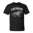 Lakes Lake Ontario Fishing Canoe Lighthouse Outdoor T-Shirt, trending gift