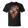 Muay Thai Fighter Teep Push Kick Minimal Line Art Clean T-Shirt, trending gift
