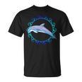 Swimming Dolphin Maori Sun Tribal Waves 2-Sided T-Shirt, trending gift