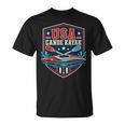 USA Canoe Kayak Paddling American Flag Emblem T-Shirt, trending gift