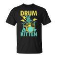 Women's Cute Drummer Cat Drum Kitten T-Shirt, trending gift