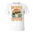 Drummer Like a Musician Only On Time Vintage Sunset Drum Kit Raglan Baseball Tee T-Shirt, trending gift Drummer Like a Musician Only On Time Vintage Sunset Drum Kit Raglan Baseball Tee T-Shirt, trending gift