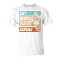 Eat Sleep Canoe Repeat Vintage Canoeing Canoeist Men Boys Raglan Baseball Tee T-Shirt, trending gift