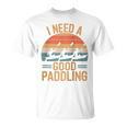 I Need A Good Paddling Retro Sunset Canoe Raglan Baseball Tee T-Shirt, trending gift