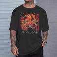 Animal Octopus Musician Drum Kit Octopus Drummer T-Shirt Gifts for Him