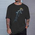 Beautiful Colors Swimming Hammerhead Shark Lovers T-Shirt Gifts for Him