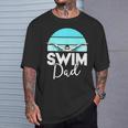 Dad Father School Swimming Meet Swimmer Swimmer T-Shirt Gifts for Him