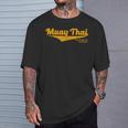 Distressed Muay Thai Kickboxing MMA BJJ Thailand T-Shirt T-Shirt Gifts for Him