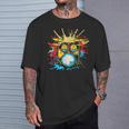 Drum Kit Steamwave Music Band T-Shirt Gifts for Him
