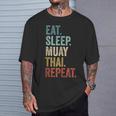 Eat Sleep Muay Thai Repeat Thai Boxing T-Shirt Gifts for Him