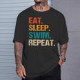 Eat Sleep Swim Repeat Pool Swimmer Water Polo Swimming T-Shirt Gifts for Him Eat Sleep Swim Repeat Pool Swimmer Water Polo Swimming T-Shirt Gifts for Him