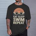 Eat Sleep Swim Repeat Swimmer Swimming T-Shirt Gifts for Him Eat Sleep Swim Repeat Swimmer Swimming T-Shirt Gifts for Him