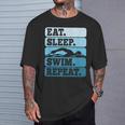 Eat Sleep Swim Vintage Swimming Lover Swimmer Men Women T-Shirt Gifts for Him Eat Sleep Swim Vintage Swimming Lover Swimmer Men Women T-Shirt Gifts for Him