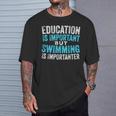 Education Is Important But Swimming Is Importanter Swimmer T-Shirt Gifts for Him Education Is Important But Swimming Is Importanter Swimmer T-Shirt Gifts for Him