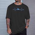 Kayaking Heartbeat Shirt Cool Canoe Boating Kayaks T-Shirt Gifts for Him