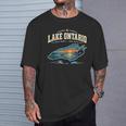 Lakes Lake Ontario Fishing Canoe Lighthouse Outdoor T-Shirt Gifts for Him
