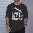 Life Is The Better In The Water Swimming Swimmers T-Shirt Gifts for Him Life Is The Better In The Water Swimming Swimmers T-Shirt Gifts for Him