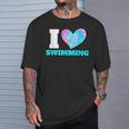 I Love Swimming Swimmer Swim T-Shirt Gifts for Him