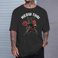 Meow Thai Muay Thai Boxing Cat Martial Arts MMA Boxer T-Shirt Gifts for Him