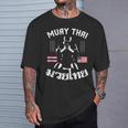 Muay Thai American Flag Martial Arts Thai Boxing Coach T-Shirt Gifts for Him