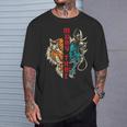 Muay Thai Thai Boxing Dragon Tiger T-Shirt Gifts for Him