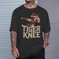 Muay Thai Fighter Tiger Knee Vintage Distressed Badge T-Shirt Gifts for Him