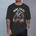 Muay Thai Gorilla Strength Power Fighter T-Shirt Gifts for Him Muay Thai Gorilla Strength Power Fighter T-Shirt Gifts for Him