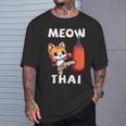 Muay Thai Meow Thai Thai Boxing For Boys Muay Thai Cat T-Shirt Gifts for Him Muay Thai Meow Thai Thai Boxing For Boys Muay Thai Cat T-Shirt Gifts for Him