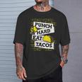 Punch Hard Eat Tacos Professional Boxer Muay Thai Boxing T-Shirt Gifts for Him