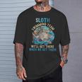 Swimmer Swim Sloth Swimming Team Retro T-Shirt Gifts for Him Swimmer Swim Sloth Swimming Team Retro T-Shirt Gifts for Him