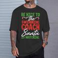 Swimming Coach Christmas Xmas Swimming Santa T-Shirt Gifts for Him Swimming Coach Christmas Xmas Swimming Santa T-Shirt Gifts for Him