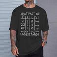 Swimming Swimmer What Part Don't You Understand Swim Team T-Shirt Gifts for Him Swimming Swimmer What Part Don't You Understand Swim Team T-Shirt Gifts for Him