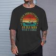 Never Underestimate An Old Man With a Canoe Retro Sleeveless T-Shirt Gifts for Him