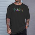 Women's Kayaking Heartbeat Tie Dye Canoe Boating Kayaks T-Shirt Gifts for Him